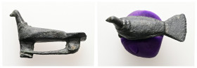 Roman bronze fibula (AD 1st–3rd centuries)
Bronze fibula in the form of a bird.
Weight: 7.07 g.
Diameter: 29.07 mm.