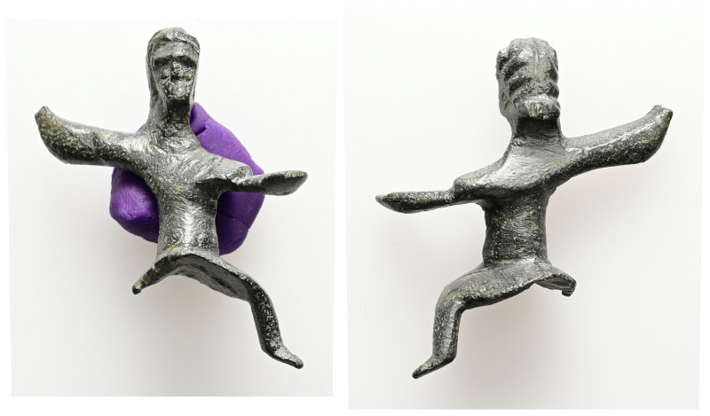 Bronze Thracian rider. Danubian to Black Sea (2nd–1st centuries BC).
A votive fi...