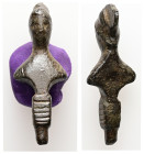 AE Roman finial (AD 1st–3rd centuries)
A bronze male bust.
Weight: 8.20 g.
Diameter: 38.54 mm.