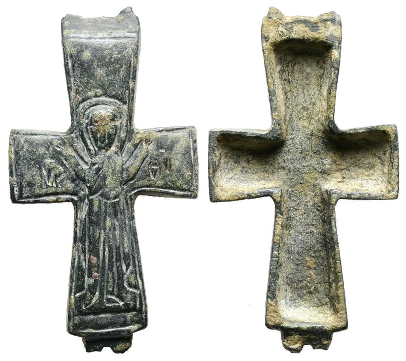 Reliquary Cross. Middle Byzantine, 10thC-11thC.
Reliquary cross; Bronze; hinged...