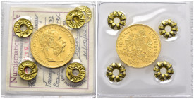 Impero austriaco - Francesco Giuseppe I (1848-1916) - 8 Fiorini / 20 Franchi 1892 - Riconio - Au - KM#2269; Fr#502R - perizia Numismatica Ducale FDC
...