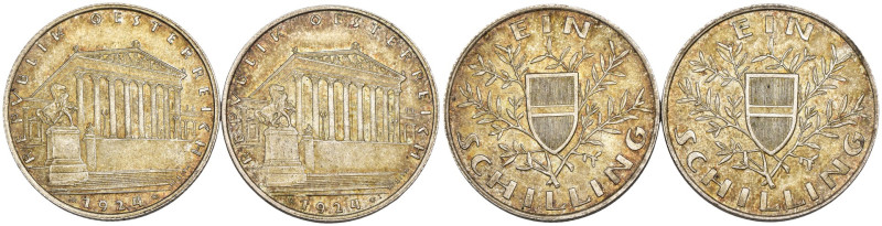 Austria - Lotto di 2 monete da 1 Shilling 1924 - Ag - KM#2835

SPEDIZIONE SOLO...