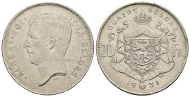 Belgio - Alberto I (1909-1934) - 4 Belga / 20 Franchi 1931 "Testo Francese" - Ag - KM#101

BB/SPL

SPEDIZIONE IN TUTTO IL MONDO - WORLDWIDE SHIPPI...