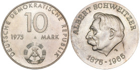 Germania - 10 Marchi 1975 - 100° Anniversario nascita Albert Schweitzer - Moneta celebrativa non circolante - Ag. - KM#56

qFDC

SPEDIZIONE IN TUT...