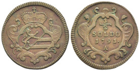 Gorizia - Leopoldo II d'Asburgo (1790-1792) - 1/2 Soldo 1791 A - Cu - 1,14 g - MIR 153a 

BB

SPEDIZIONE SOLO IN ITALIA - SHIPPING ONLY IN ITALY