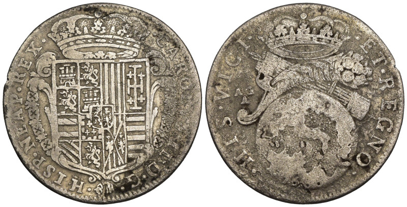 Regno di Napoli - Carlo II (1665 - 1700) - 1 Tari da 20 grana 1686 - Ag. - 5,22 ...