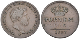 Napoli - Ferdinando II di Borbone (1830-1859) - 2 Tornesi 1857 - 6,40 gr.

qBB

SPEDIZIONE SOLO IN ITALIA - SHIPPING ONLY IN ITALY