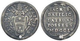 Roma - Stato Pontificio - Clemente XI (1700-1721) Mezzo grosso del possesso anno I 1701 - 1,21 gr - foro

BB

SPEDIZIONE SOLO IN ITALIA - SHIPPING...