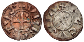 Umberto II (1080-1103) - Denaro Secusino 5° tipo - R/ stella a 8 punte - Zecca di Susa - R4 (MOLTO RARA) - Ag - 1,11 g - MIR 10 - ossidazioni

MB
...