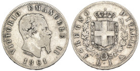 Vittorio Emanuele II (1861-1878) - 1 Lira 1861 Firenze - MOLTO RARA (R2) - Ag - Gigante 60

MB+

SPEDIZIONE SOLO IN ITALIA - SHIPPING ONLY IN ITAL...