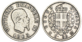 Vittorio Emanuele II (1861-1878) - 50 Centesimi 1863 Milano - RARA - Ag - Gigante 74

MB

SPEDIZIONE SOLO IN ITALIA - SHIPPING ONLY IN ITALY