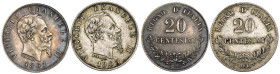 Vittorio Emanuele II (1861-1878) - Lotto di 2 monete da 20 Centesimi 1863 Milano e 1867 Torino (RARA) - Ag

SPEDIZIONE SOLO IN ITALIA - SHIPPING ONL...