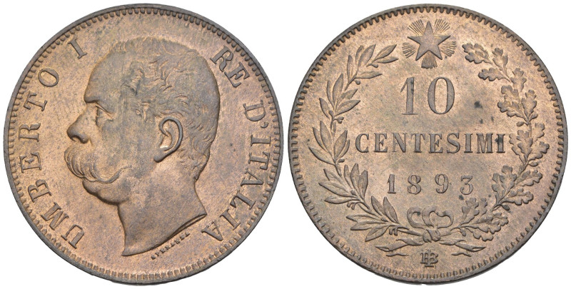 Umberto I (1878-1900) - 10 Centesimi 1893 Birmingham - Gigante 48

SPL

SPED...