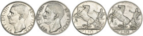 Vittorio Emanuele III (1900- 1943) - lotto di 2 monete da 10 Lire "Biga" 1927 una rosetta* e due rosette**

SPEDIZIONE SOLO IN ITALIA - SHIPPING ONL...