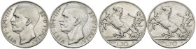 Vittorio Emanuele III (1900-1943) - Lotto di 2 monete da 10 lire 1929 una rosetta* (MOLTO RARA) e due rosette** (RARA)

SPEDIZIONE SOLO IN ITALIA - ...