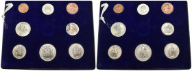 Pio XI (1929-1938) - Set di 8 valori 1936 (presenti 10 Lire e 5 Lire in argento. Manca il gettone commemorativo) - in cofanetto

FDC

SPEDIZIONE S...