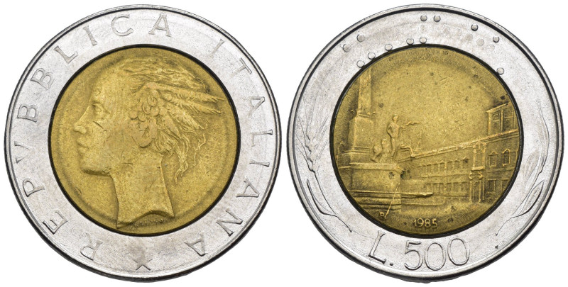 Repubblica Italiana - Monetazione in lire (1946-2001) - 500 lire 1985 - R/ ecces...