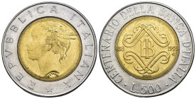 Repubblica Italiana - 500 Lire Centenario della Banca d'Italia 1993 - 1 della data mancante

FDC

SPEDIZIONE IN TUTTO IL MONDO - WORLDWIDE SHIPPIN...