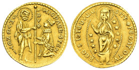 FALSO - Venezia - Michele Steno (1400-1413) - Riproduzione moderna del Ducato Veneziano (probabile provenienza dall'area Mediorentale) - Au - 3,61 gr....