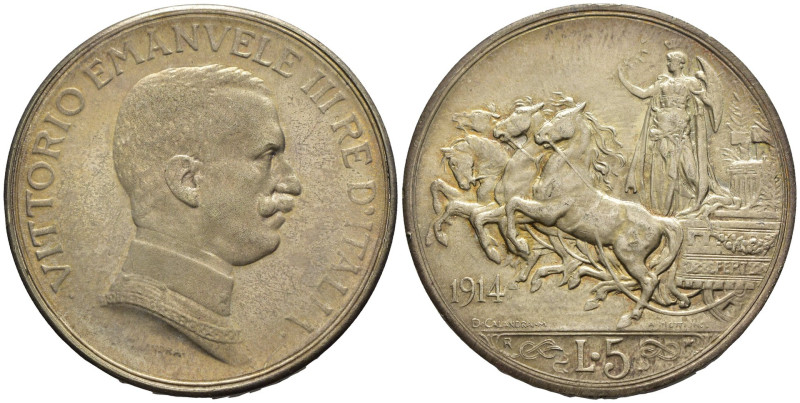 FALSO - Regno d'Italia - Vittorio Emanuele III - 5 Lire Quadriga Briosa 1914 - 2...