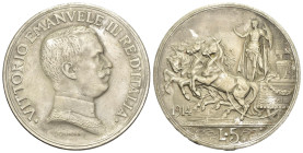 FALSO - Regno d'Italia - Vittorio Emanuele III - 5 Lire Quadriga Briosa 1914 - gr. 22,90

SPEDIZIONE SOLO IN ITALIA - SHIPPING ONLY IN ITALY