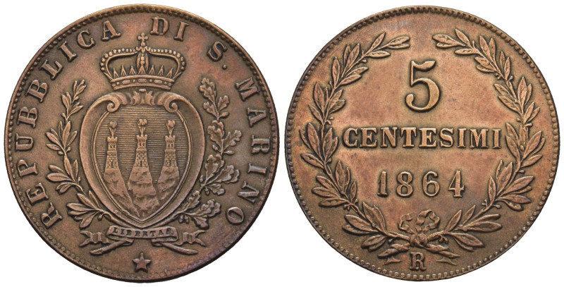 FALSO - San Marino - 5 Centesimi 1864 - 4,92 g

SPEDIZIONE SOLO IN ITALIA - SH...