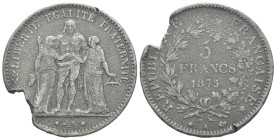 FALSO - Francia - 5 Franchi 1875 - Mancante di un pezzo - Gr. 18,10

SPEDIZIONE SOLO IN ITALIA - SHIPPING ONLY IN ITALY