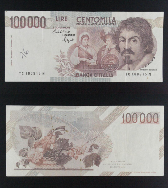 FALSO D'EPOCA - 100.000 LIRE CARAVAGGIO 1° TIPO

SPEDIZIONE IN TUTTO IL MONDO ...