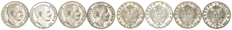 Regno d'Italia - Vittorio Emanuele III (1900-1943) - Lotto di 4 monete 1 Lira "A...