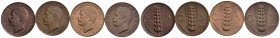 Vittorio Emanuele III (1900-1943) - Lotto di 4 monete da 5 centesimi Spiga 1919, 1920, 1928, 1937 - Cu.

SPEDIZIONE SOLO IN ITALIA - SHIPPING ONLY I...