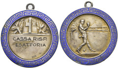 Regno d'Italia - Ventennio - Medaglia Opera nazionale del dopolavoro, Gara di Bocce - Ag .800 - Smalti - Ø 29,11 mm; 9,33 g

SPEDIZIONE SOLO IN ITAL...