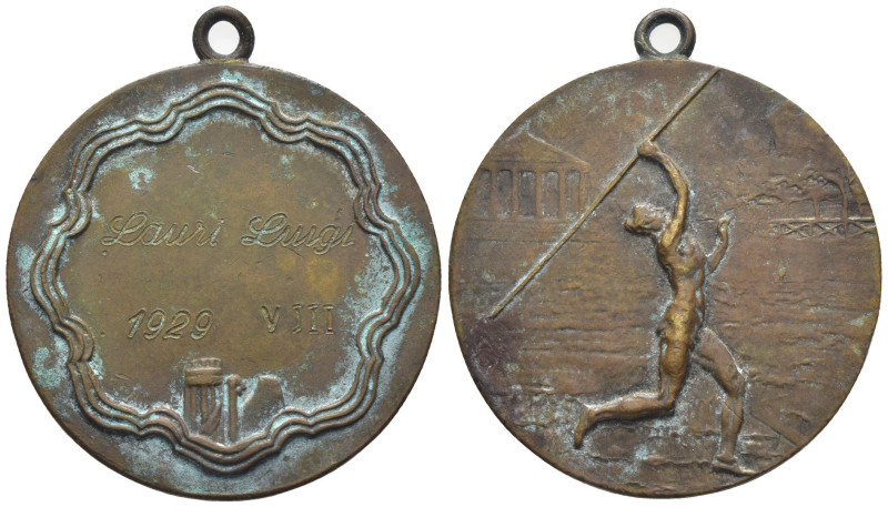 Regno d'Italia - Ventennio - Medaglia Lancio del Giavellotto 1929 VIII - AE - Ø ...