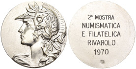 Medaglia per la 2° Mostra Numismatica e Filatelica Rivarolo - 1970 - Ag . 800 - 10,12 g; Ø 32 mm

SPEDIZIONE IN TUTTO IL MONDO - WORLDWIDE SHIPPING...