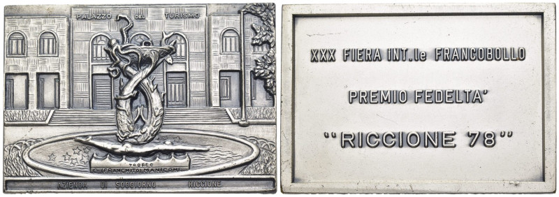 Placca Premio Fedeltà XXX° Fiera Internazionale Francobollo Riccione 78 - MB - 6...