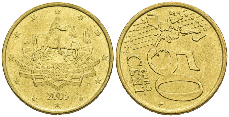 Repubblica Italiana - 50 Eurocent 2003 - asse ruotato di 75°

BB

SPEDIZIONE...