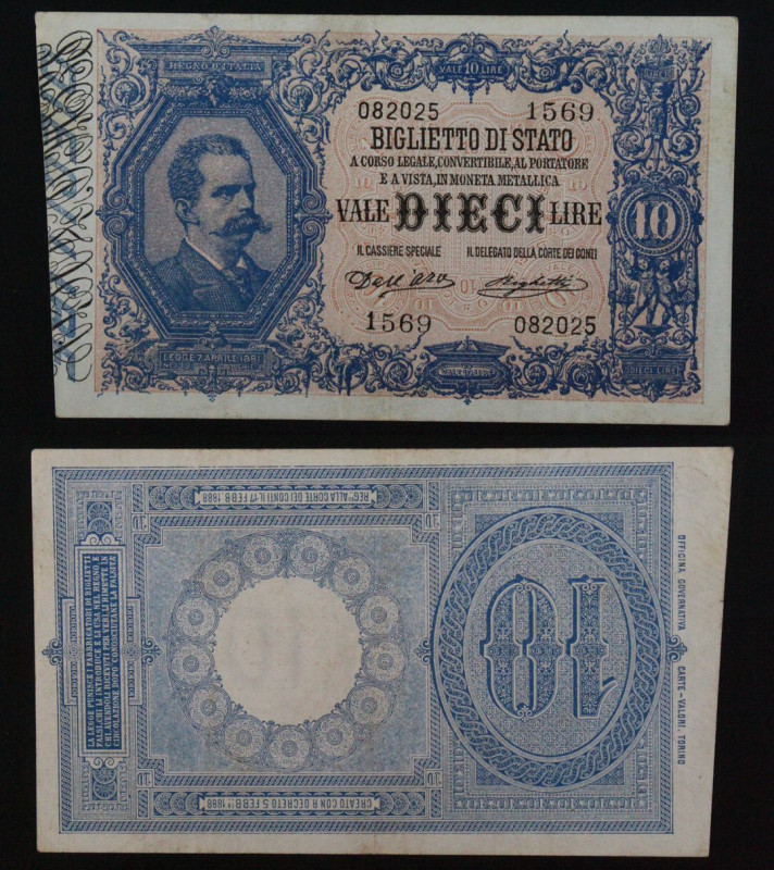 Regno d'Italia - banconota da 10 Lire 02/09/1914 - Crap. BS 38

BB/SPL

SPED...