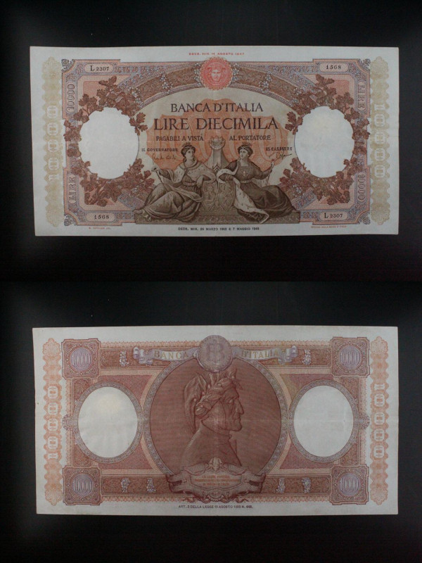 Repubblica Italiana - banconota da 10.000 Lire "Repubbliche Marinare" 24/03/1962...