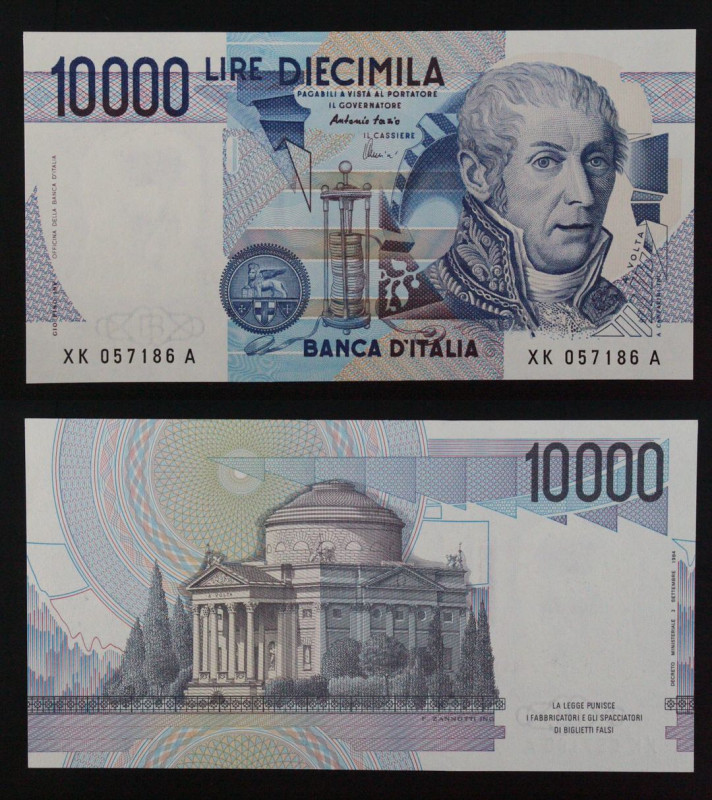 Repubblica Italiana - banconota 10.000 Lire "Volta" Serie sostitutiva "XK" 25/7/...