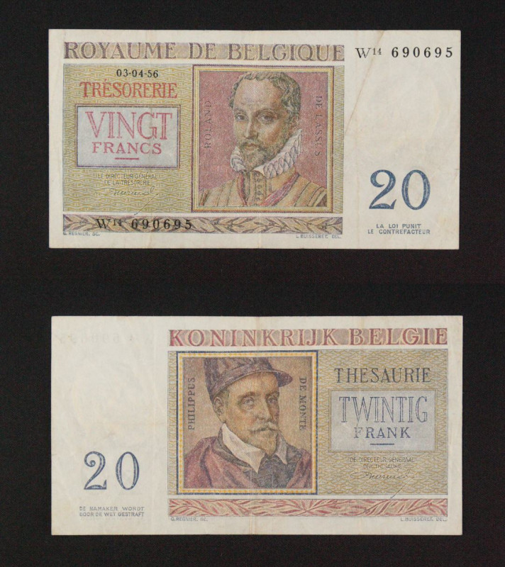 Belgio - banconota da 20 Franchi 1956 - P#132

VF

SPEDIZIONE IN TUTTO IL MO...