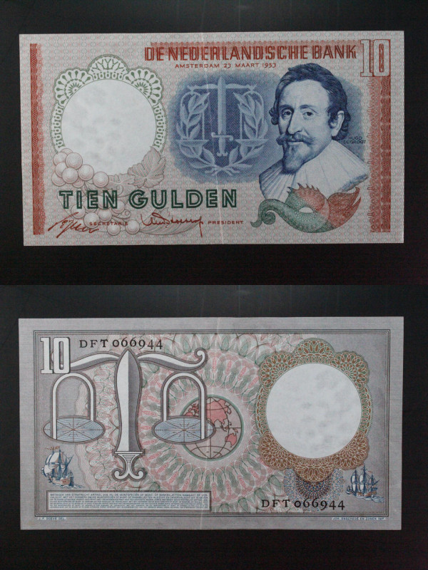 Olanda - banconota 10 Gulden "Hugo de Groot" 1953 - P# 85

VF+

SPEDIZIONE S...