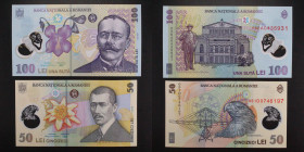 Lotto di 2 biglietti della Romania - 1 banconota da 50 Lei 2005 (P#120) e 1 banconota da 100 Lei 2005 (P#121)

SPEDIZIONE IN TUTTO IL MONDO - WORLDW...