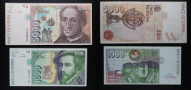 Spagna - Lotto di 2 banconote 1000 Pesetas e 5000 Pesetas (P#163 e P#165)

SPEDIZIONE IN TUTTO IL MONDO - WORLDWIDE SHIPPING