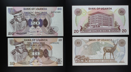 Uganda - Lotto 2 banconote 10 Shillings 1973 (P#6c); 20 Shillings 1973 (P#7c)

UNC

SPEDIZIONE IN TUTTO IL MONDO - WORLDWIDE SHIPPING