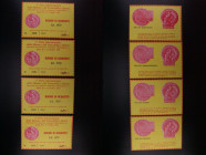 Lotto di 4 buoni di acquisto della 3° Fiera Internazionale della moneta e del francobollo: 1 da 200 Lire, 1 da 300 Lire, 1 da 350 Lire e 1 da 400 Lire...