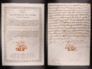 Regno delle Due Sicilie - Fede di Credito della Cassa di Corte Argento - 1845

BB/SPL

SPEDIZIONE SOLO IN ITALIA - SHIPPING ONLY IN ITALY