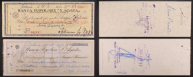 Banca Popolare Sant'Agata - Sede Catania - Lotto di 2 Assegni - 1 da 13.440 Lire 28/08/1954 e 1 da 61.300 28/11/1955

SPEDIZIONE IN TUTTO IL MONDO -...