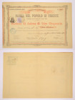 Banca del Popolo in Firenze - Cartella di azione di Lire 50 - 01/09/1871

SPEDIZIONE SOLO IN ITALIA - SHIPPING ONLY IN ITALY