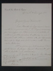 Casa di Sua Maestà la Regina - Lettera autografata del Marchese Montereno Emanuele Villamarina Cavaliere d'Onore Regina Margherita - Recoaro, 31 Genna...