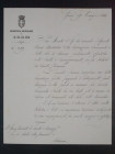 Segreteria Particolare Sua Maestà il Re - N. 369 - Lettera del ricevimento del volume illustrato della esposizione trimestrale delle Belle Arti in Mod...