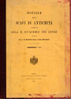 AA.VV. - Notizie degli scavi di antichità comunicate dalla R. Accademia dei Lincei. Anno 1897. pp 537, centinaia di illustrazioni nel testo. rilegatur...
